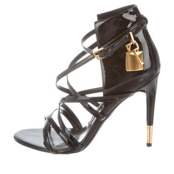 Tom Ford Patent Padlock Sandals - Picture 4 of 5